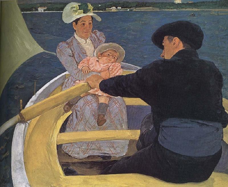 Mary Cassatt Floating boat china oil painting image